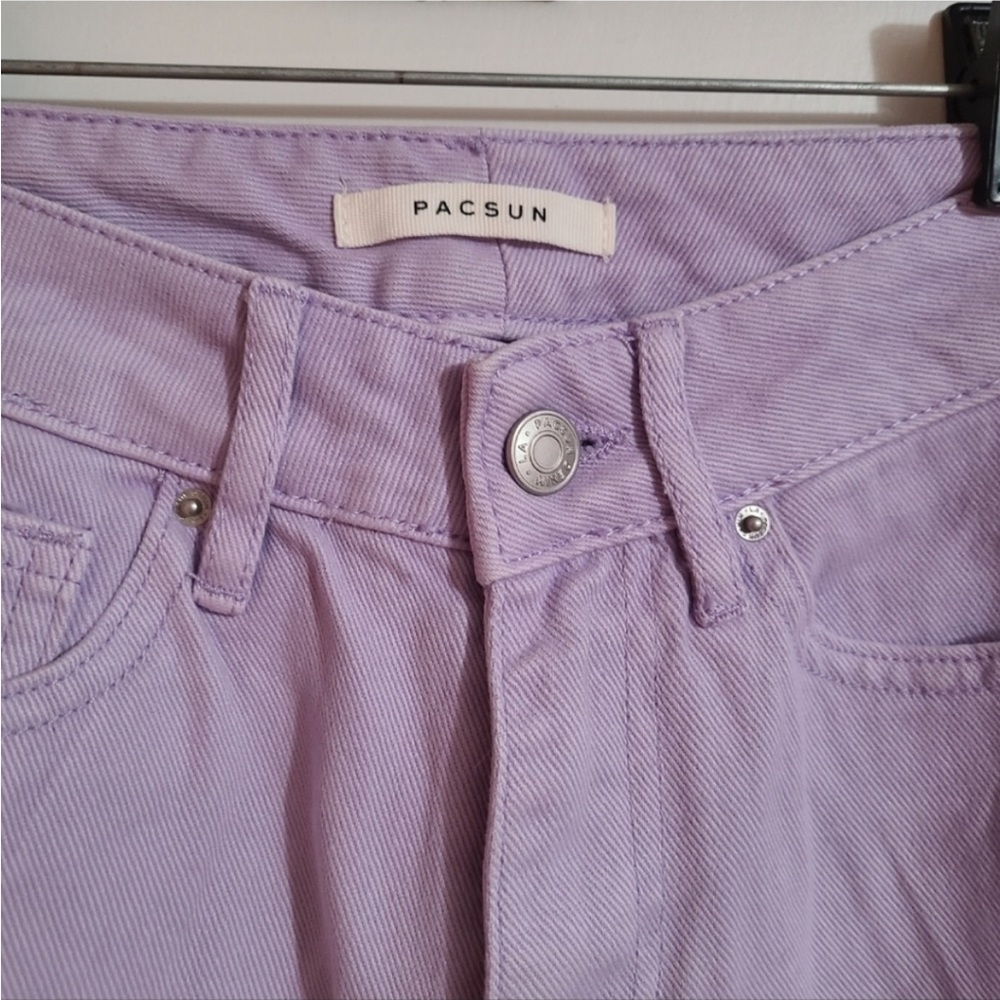 Purple Rolled Mom Jean - Picture 2 of 4